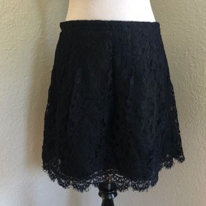 JCrew Navy lace skirt